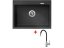 Set Sinks Maximo 680 Metalblack + Flexia