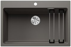 Granitový drez Blanco ETAGON 8 sivá vulkán, bez excentru