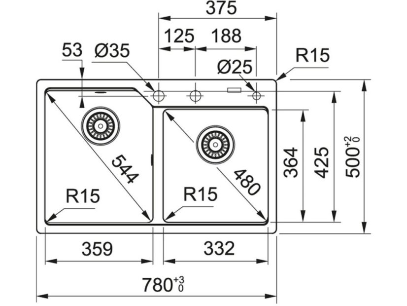 Granitový dřez Franke UBG 620-78 Bílá led
