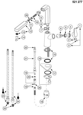 Dřezová baterie Blanco AVONA-S Bílá soft