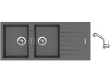 Set Sinks PERFECTO 1160 DUO Titanium + batéria Sinks MIX 3 S Chróm