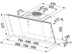 Komínový digestor Franke FSMA 905 WH Biele sklo