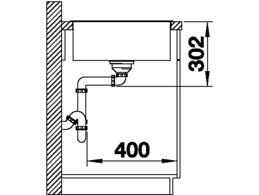 Granitový drez Blanco AXIA III 5 S InFino biela drez vpravo s excentrom prísluš. drevo
