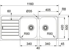 Nerezový drez Franke SKX 621