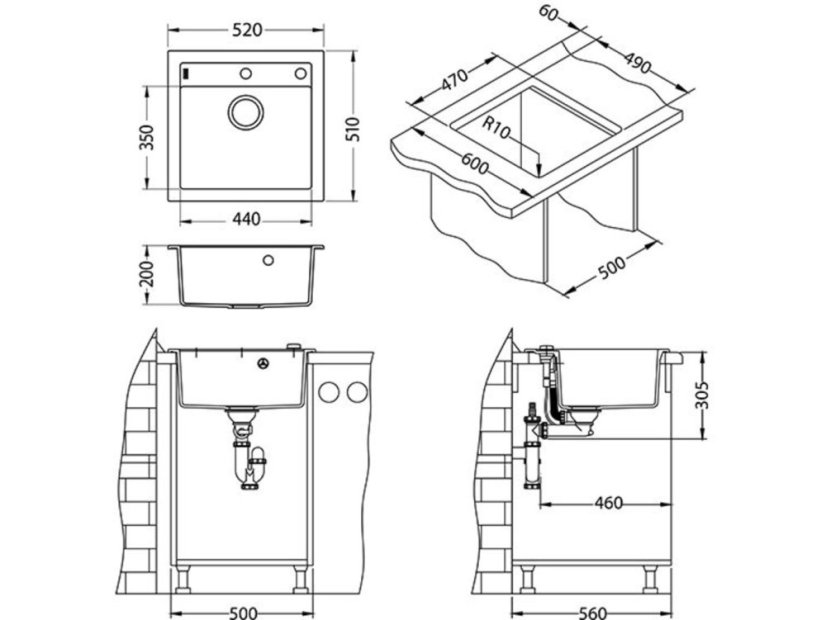 Granitový drez Alveus Formic 20 Steel
