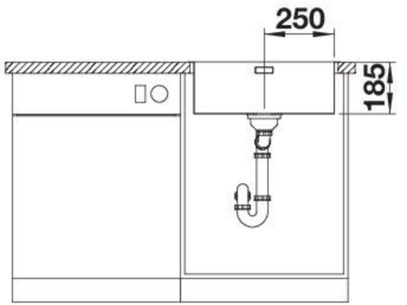 Nerezový dřez Blanco Solis 500 IF/A InFino nerez kartáčovaný