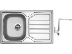 Set Sinks OKIO 800 V leštěný + baterie Sinks CASPIRA chrom