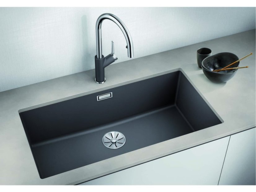 Granitový drez Blanco SUBLINE 800 U InFino biela bez tiahla