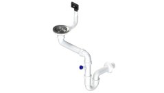 Sifón 3 1/2" pre nerez. drezy s úsporou miesta