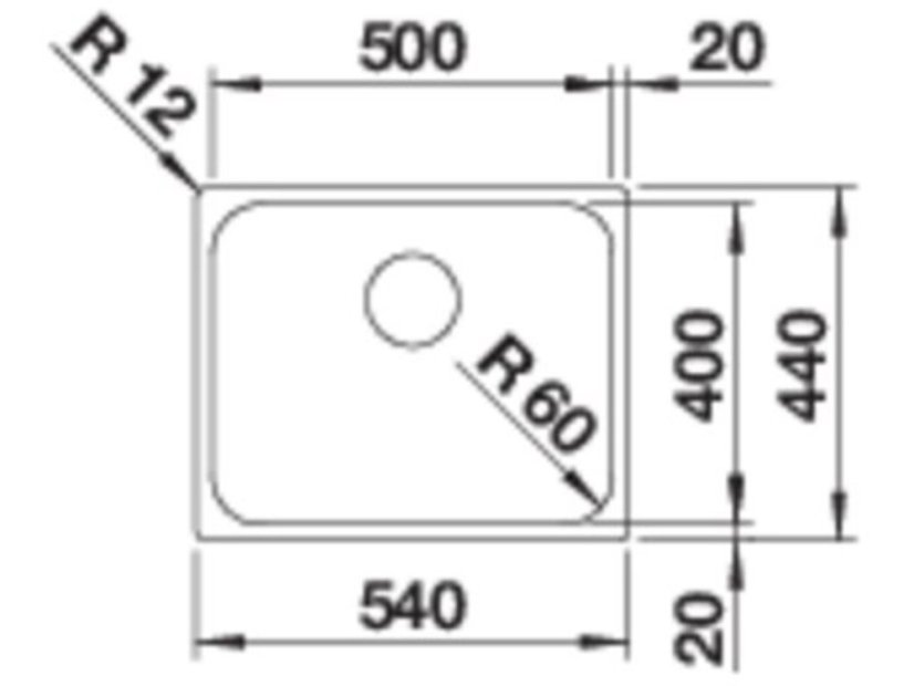 Nerezový dřez Blanco Supra 500 IF Nerez kartáčovaný