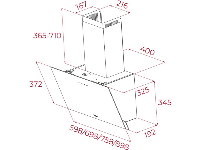 Komínový digestor Teka DVN 67050 TTC WH