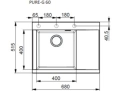 Granitový drez Alveus Pure-G 60 QC L čierný A91 Granitový drez Alveus Pure-G 60 QC L čierný A91