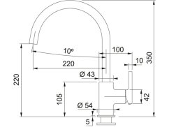 Dřezová baterie Franke FC 6018.084 Lina Šedý kámen