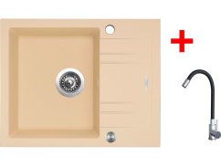 Sinks LINEA 600 XC Sahara + Elasta nerez/černá