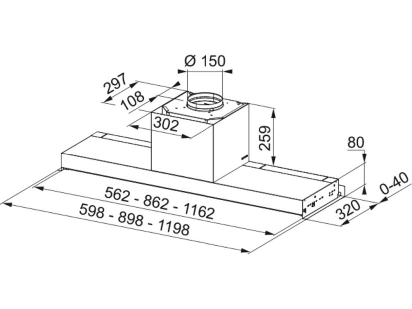 Vestavěná digestoř Franke FST PRO 908 X