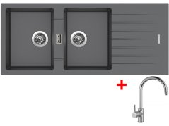 Set Sinks Perfecto 1160 Duo Titanium + Vitalia