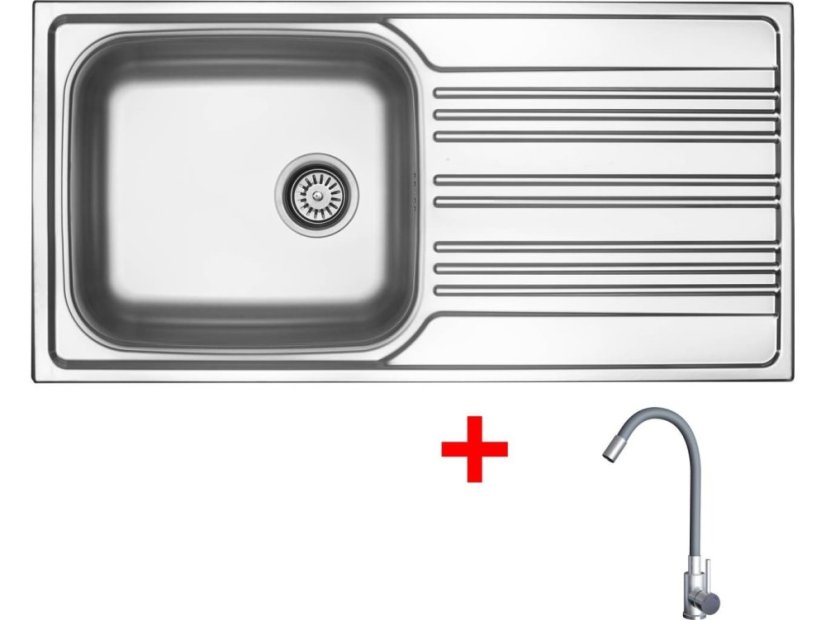 Sinks STAR 1000 XXL + ELASTA nerez/šedá