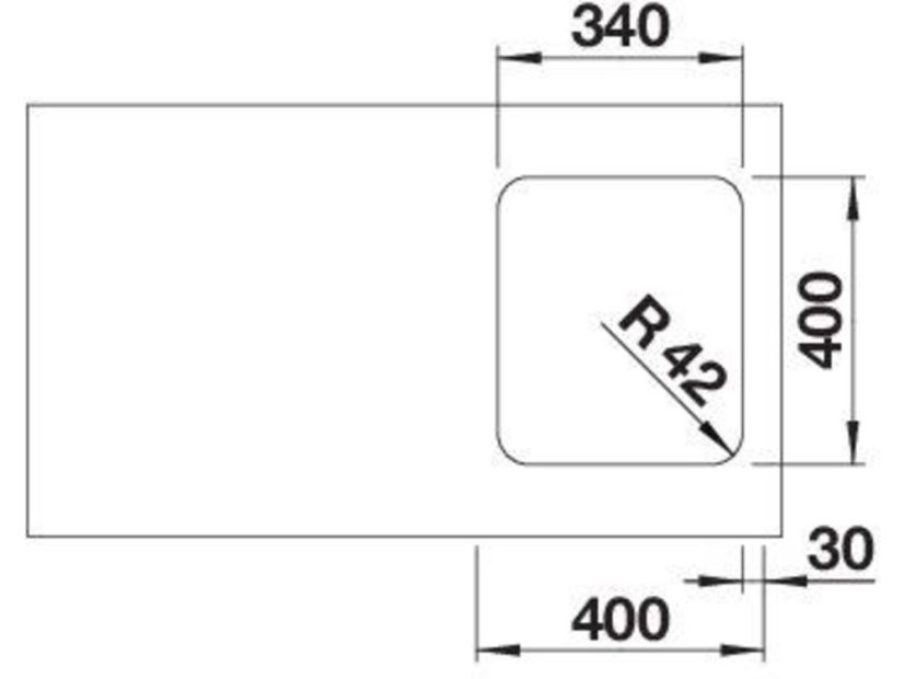 Nerezový drez Blanco Solis 340 U InFino nerez kartáčovaný, bez tiahla