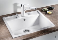 Granitový dřez Blanco DALAGO 6 bílá soft s excentrem Granitový dřez Blanco DALAGO 6 bílá soft s excentrem