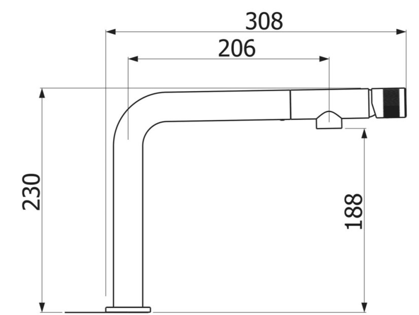 Dřezová baterie Sinks COMFORTA - N6 Nanoblack