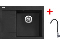 Sinks RIM 650 P Granblack + Elasta nerez/černá