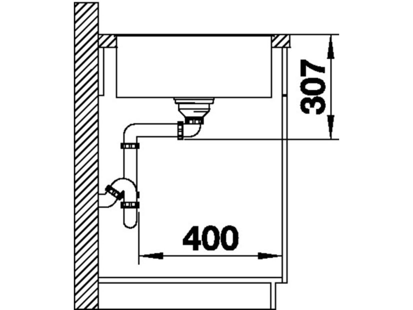 Granitový drez Blanco AXIA III 45 S-F InFino káva drez vpravo s excentrom prísluš. drevo
