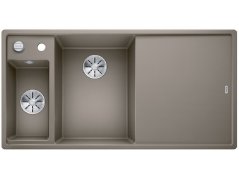 Granitový drez Blanco AXIA III 6 S InFino tartufo sklen.kráj.doska drez vľavo s exc.