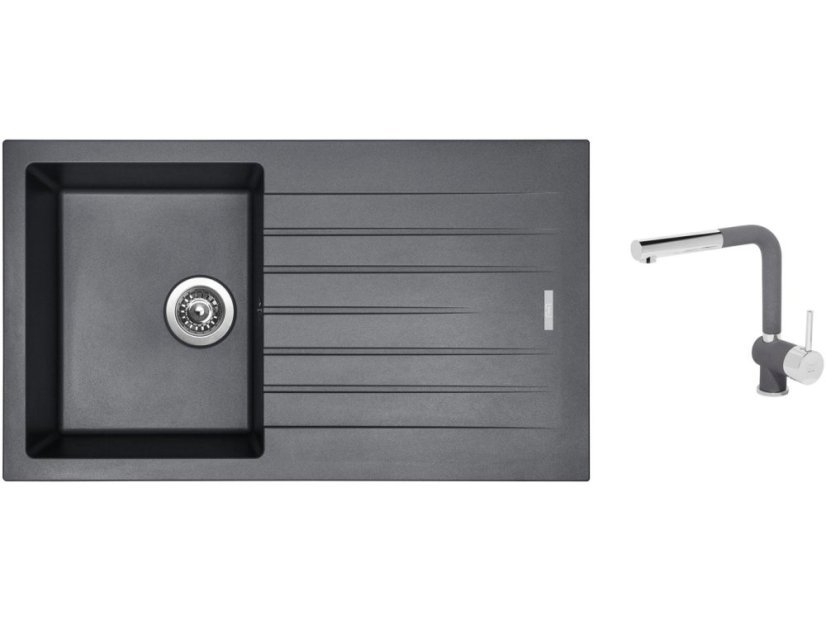 Set Sinks PERFECTO 860 Titanium + baterie Sinks MIX 3 P Titanium