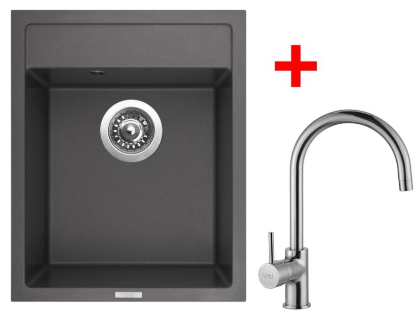 Set Sinks Classic 400 Titanium + Vitalia