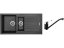 Set Sinks PERFECTO 1000.1 Metalblack + baterie Sinks PRONTO Metalblack