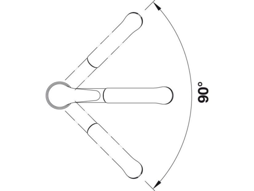 Dřezová baterie Blanco Daras-S nákres 2