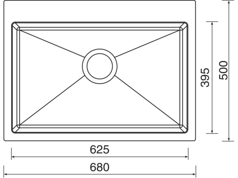 Set Sinks Maximo 680 Metalblack + Vitalia GR