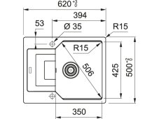 Granitový dřez Franke UBG 611-62 Onyx