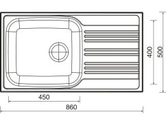 Nerezový dřez Sinks STAR 860 XXL V 0,7mm matný