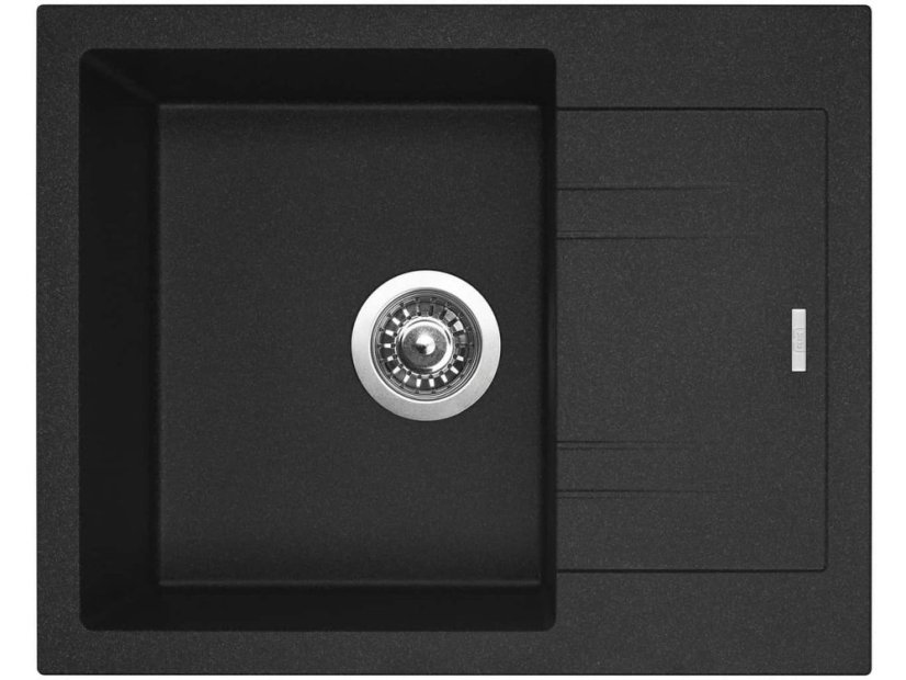Sinks LINEA 600 Granblack + Elasta nerez/čierná