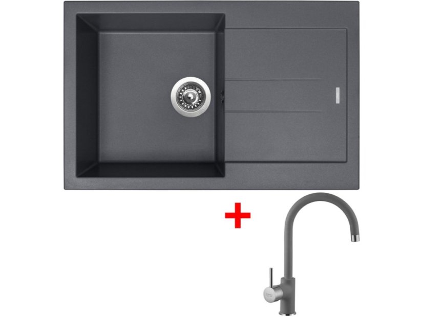 Set Sinks Amanda 780 Titanium + Vitalia GR