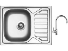 Set Sinks OKIO 650 V leštený + batéria Sinks VITALIA chróm