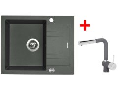 Sinks LINEA 600 XC Titanium + Mix 3 P GR Sinks LINEA 600 XC Titanium + Mix 3 P GR