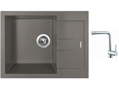 Set Sinks AMANDA 650 Truffle + batéria Sinks MIX 3 chróm Set Sinks AMANDA 650 Truffle + batéria Sinks MIX 3 chróm