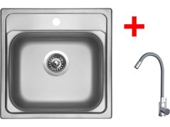 Sinks MANAUS 480 + ELASTA nerez/šedá