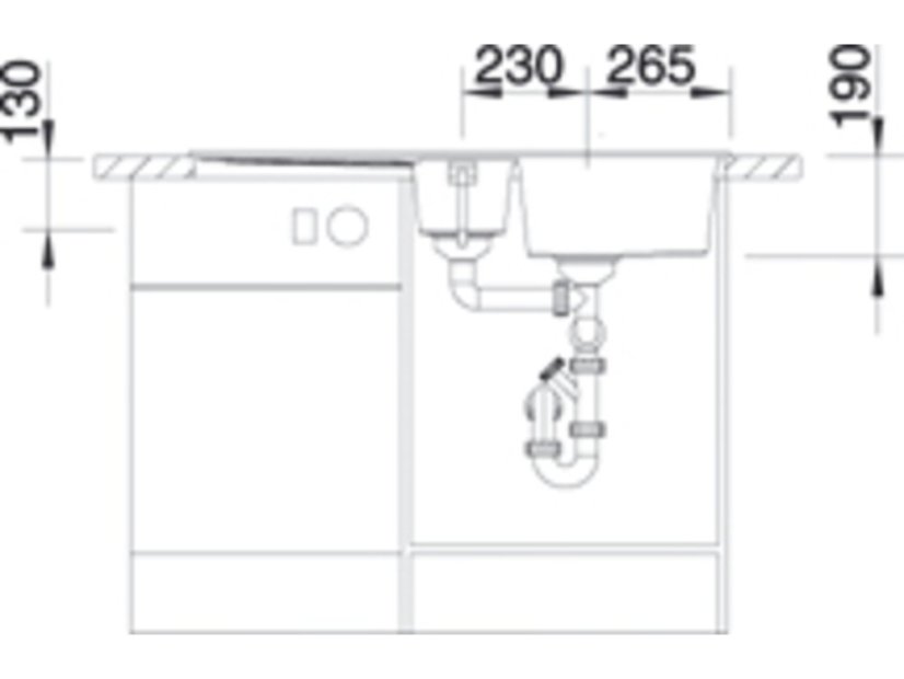 Granitový drez Blanco METRA 6 S antracit s excentrom