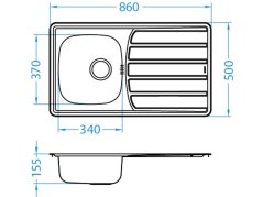 Nerezový drez Alveus ZOOM 30 dekor