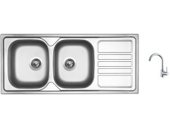 Set Sinks OKIO 1160 DUO V matný + baterie Sinks MIX 35 chrom