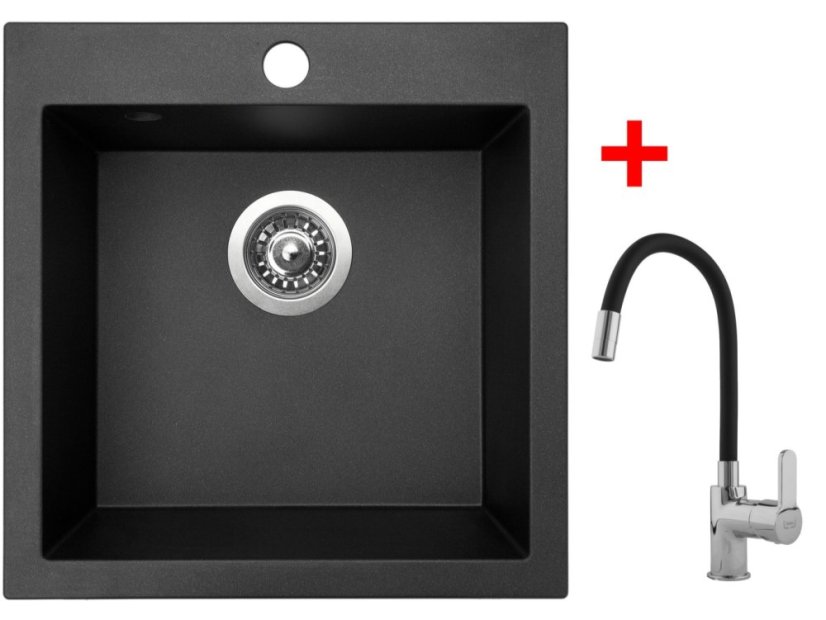 Sinks VIVA 455 Metalblack + Flexia