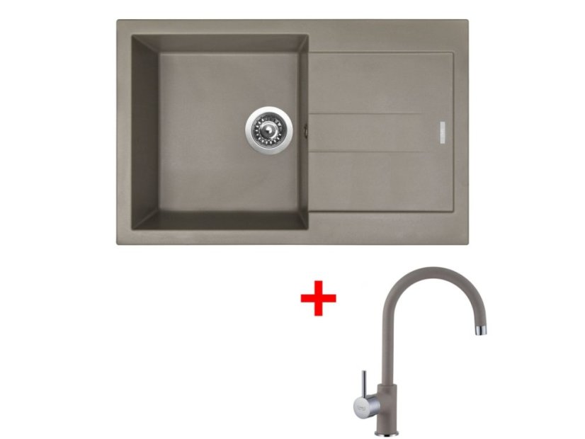 Set Sinks Amanda 780 Truffle + Vitalia GR