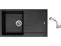 Set Sinks AMANDA 860 Metalblack + batéria Sinks MIX 3 S Chróm Set Sinks AMANDA 860 Metalblack + batéria Sinks MIX 3 S Chróm