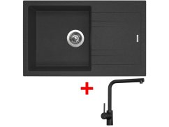 Set Sinks Linea 780 Granblack + Elka čierna matná