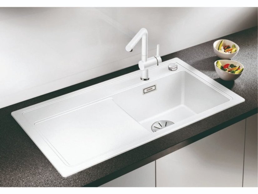 Granitový drez Blanco ZENAR 45 S Biela soft, pravý