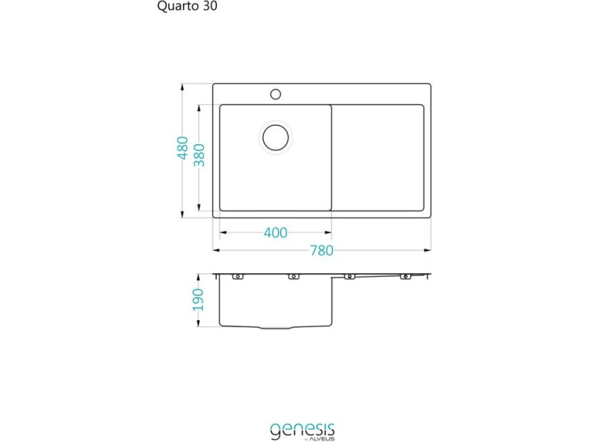 Nerezový drez Alveus QUARTO 30
