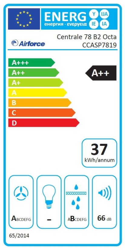 Varná deska s digestoří Airforce Centrale 78 B2 Octa_(7)